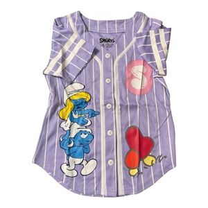 The Smurfs Kids Athletic Jersey Style Top – Size 7/8